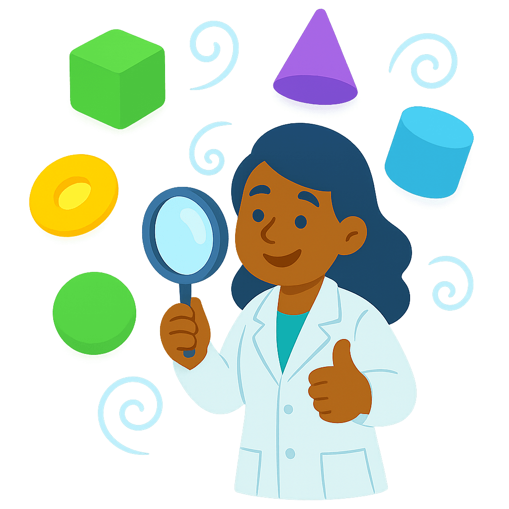 Scientist with magnifying glass