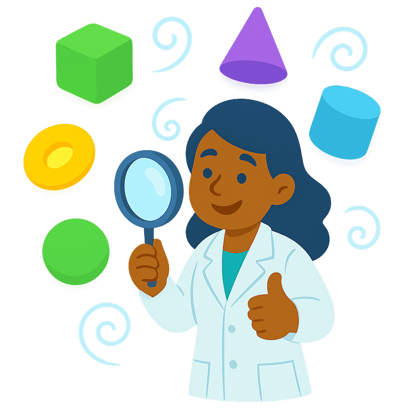 Scientist with magnifying glass